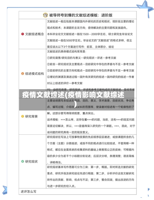 疫情文献综述(疫情影响文献综述)