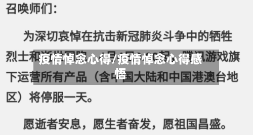 疫情悼念心得/疫情悼念心得感悟
