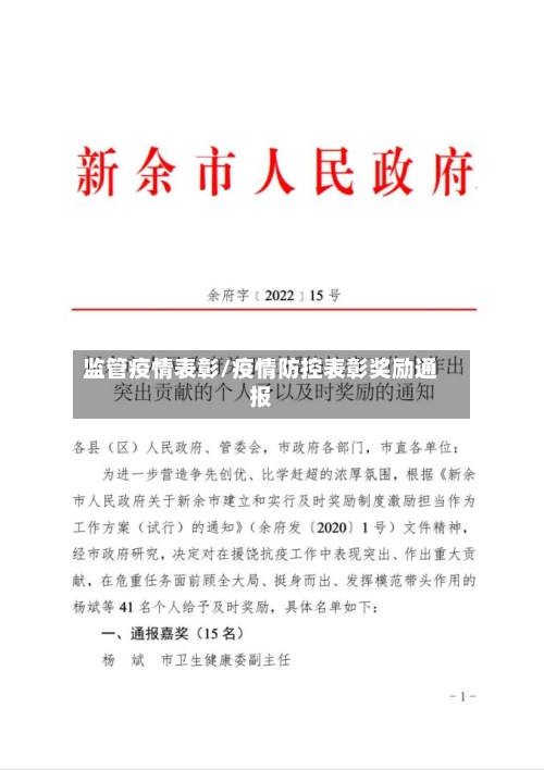 监管疫情表彰/疫情防控表彰奖励通报