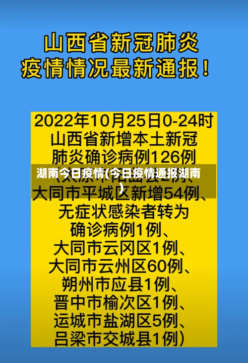 湖南今日疫情(今日疫情通报湖南)