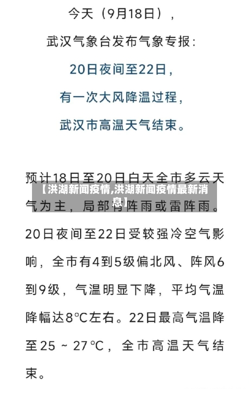 【洪湖新闻疫情,洪湖新闻疫情最新消息】-第1张图片