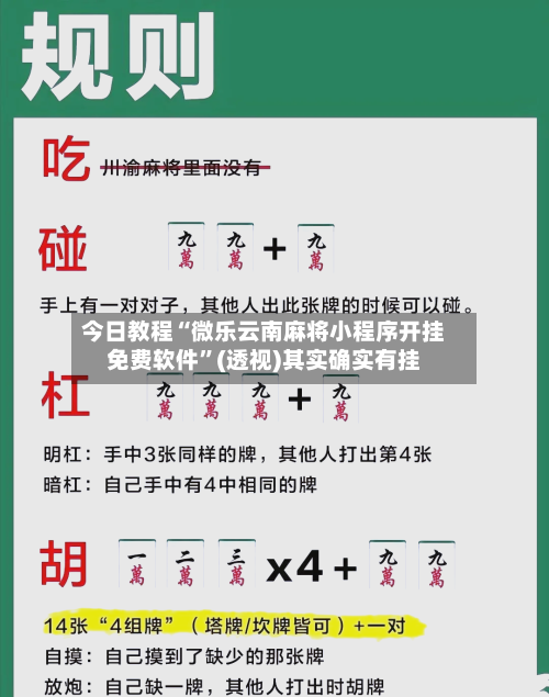 今日教程“微乐云南麻将小程序开挂免费软件”(透视)其实确实有挂