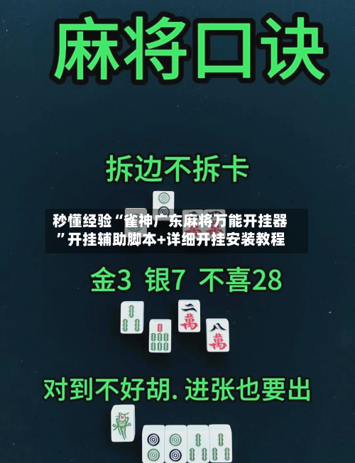 秒懂经验“雀神广东麻将万能开挂器”开挂辅助脚本+详细开挂安装教程