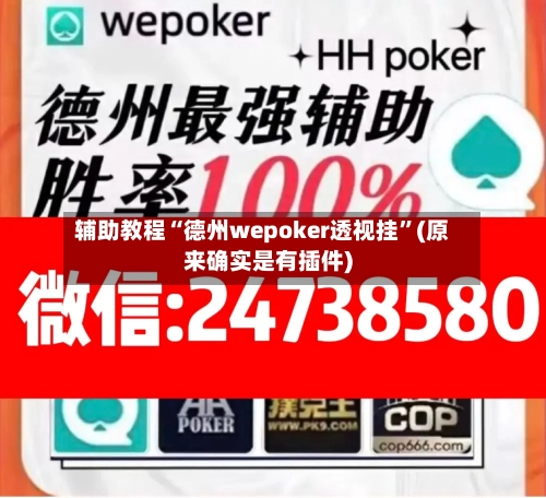 辅助教程“德州wepoker透视挂”(原来确实是有插件)
