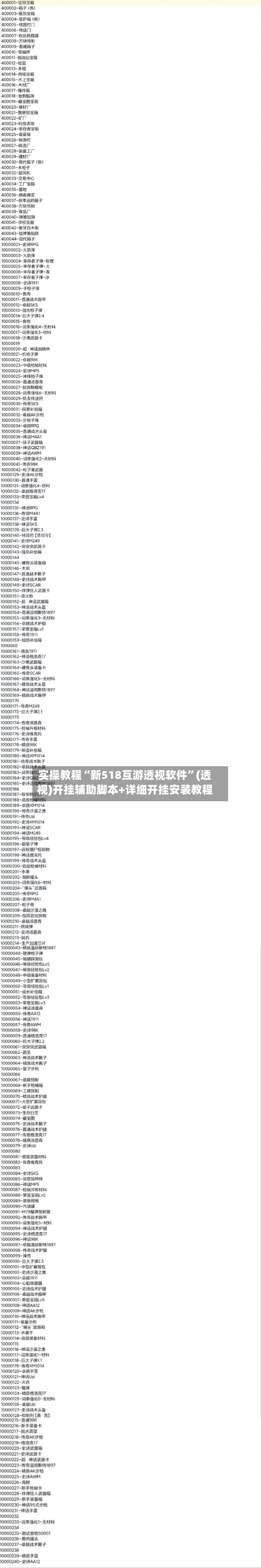 实操教程“新518互游透视软件”(透视)开挂辅助脚本+详细开挂安装教程-第2张图片