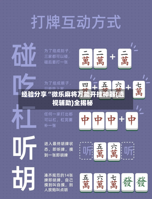 经验分享“微乐麻将万能开挂神器{透视辅助}全揭秘-第2张图片