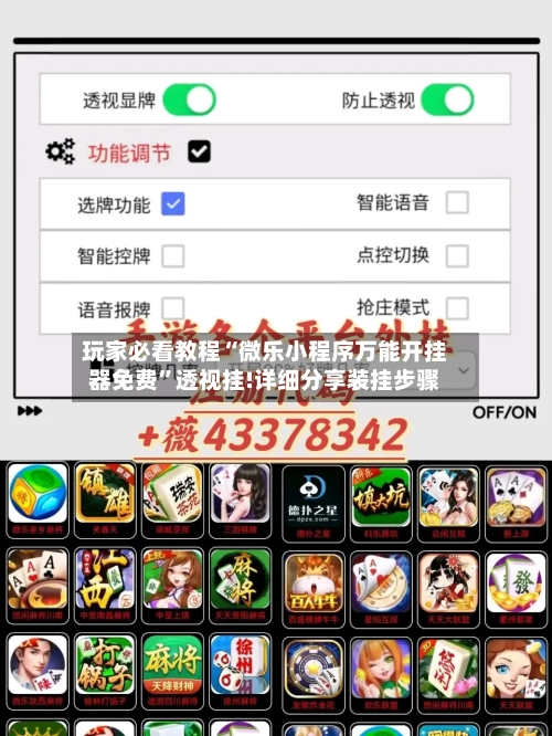 玩家必看教程“微乐小程序万能开挂器免费”透视挂!详细分享装挂步骤