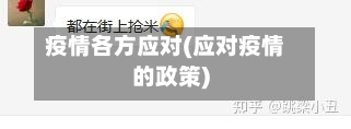 疫情各方应对(应对疫情的政策)