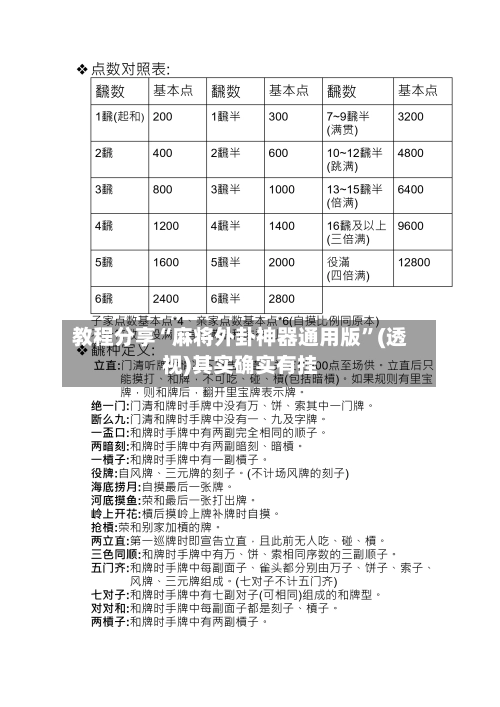 教程分享“麻将外卦神器通用版”(透视)其实确实有挂