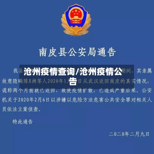 沧州疫情查询/沧州疫情公告