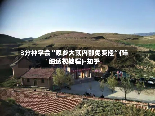 3分钟学会“家乡大贰内部免费挂”(详细透视教程)-知乎