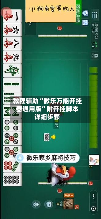 教程辅助“微乐万能开挂器通用版	”附开挂脚本详细步骤-第2张图片