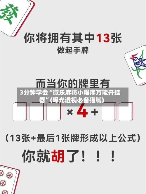 3分钟学会“微乐麻将小程序万能开挂器	”(曝光透视必备猫腻)-第1张图片
