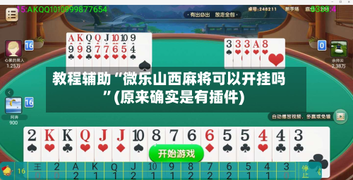 教程辅助“微乐山西麻将可以开挂吗”(原来确实是有插件)