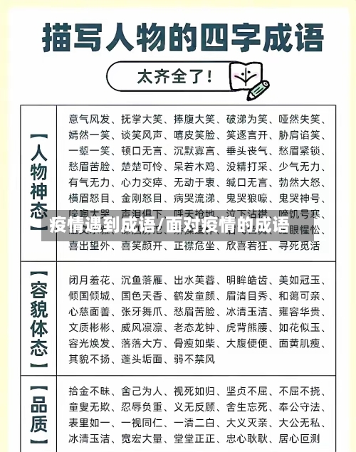 疫情遇到成语/面对疫情的成语