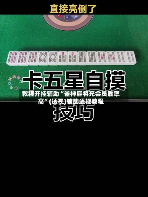 教程开挂辅助“雀神麻将充会员胜率高”(透视)辅助透视教程