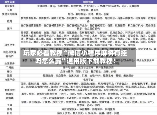 玩家必看教程“微信小程序麻将有挂吗怎么赢”通用版下载教程！