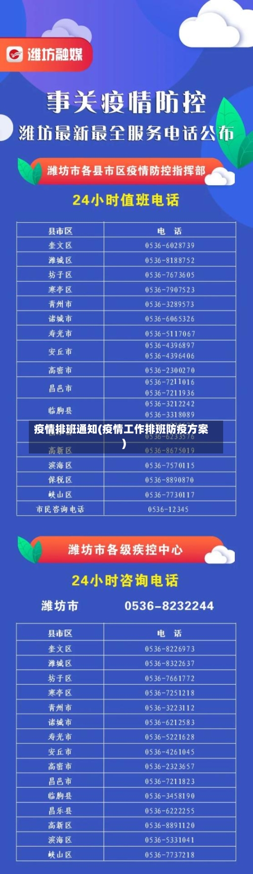 疫情排班通知(疫情工作排班防疫方案)