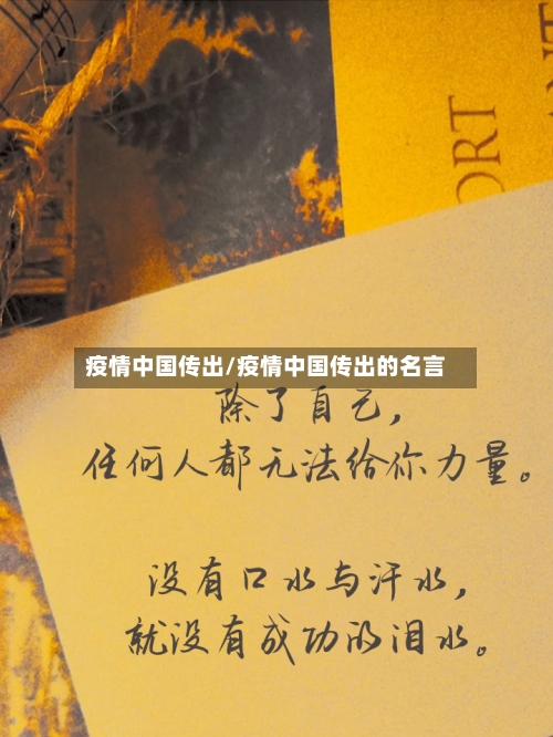疫情中国传出/疫情中国传出的名言