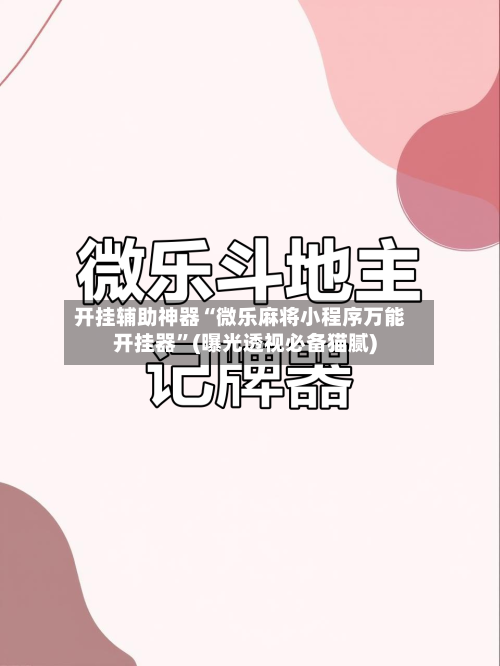 开挂辅助神器“微乐麻将小程序万能开挂器”(曝光透视必备猫腻)-第3张图片