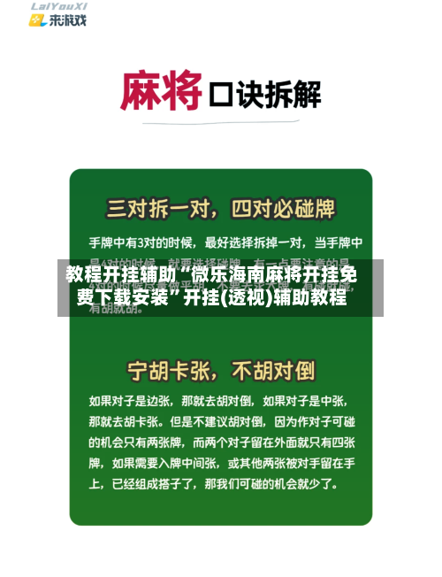 教程开挂辅助“微乐海南麻将开挂免费下载安装”开挂(透视)辅助教程-第2张图片