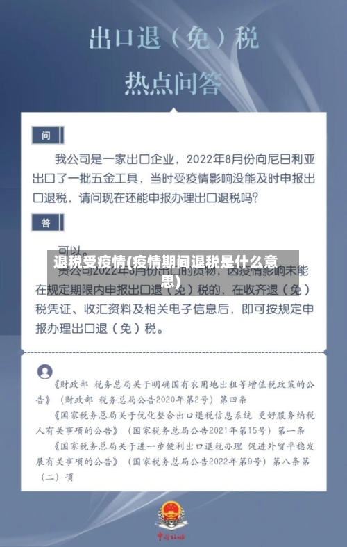 退税受疫情(疫情期间退税是什么意思)-第2张图片