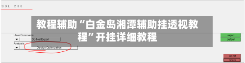 教程辅助“白金岛湘潭辅助挂透视教程”开挂详细教程