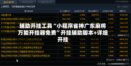 辅助开挂工具“小程序雀神广东麻将万能开挂器免费”开挂辅助脚本+详细开挂