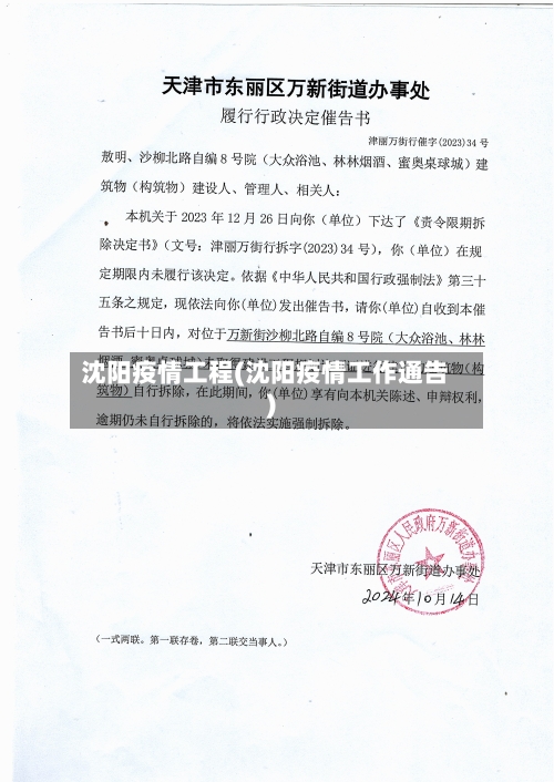 沈阳疫情工程(沈阳疫情工作通告)