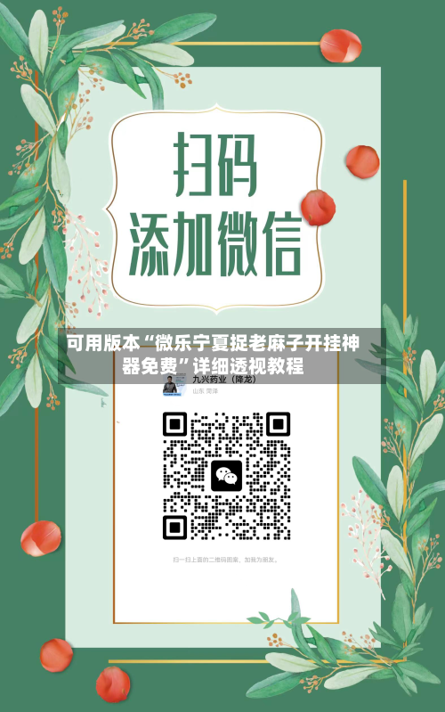 可用版本“微乐宁夏捉老麻子开挂神器免费”详细透视教程