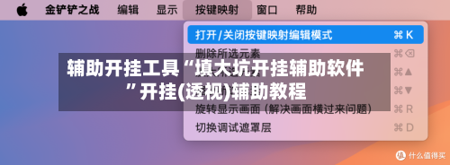 辅助开挂工具“填大坑开挂辅助软件”开挂(透视)辅助教程