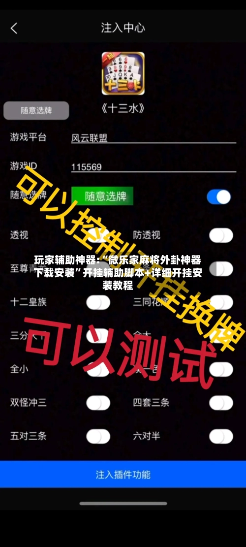 玩家辅助神器:“微乐家麻将外卦神器下载安装	”开挂辅助脚本+详细开挂安装教程-第1张图片