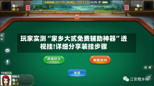 玩家实测“家乡大贰免费辅助神器”透视挂!详细分享装挂步骤-第1张图片