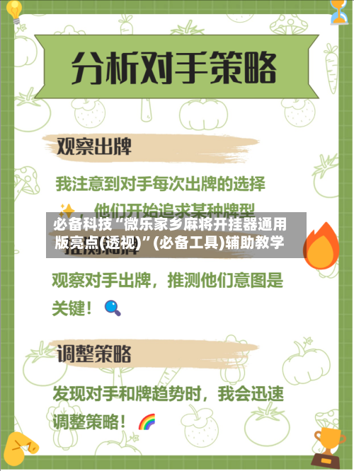 必备科技“微乐家乡麻将开挂器通用版亮点(透视)”(必备工具)辅助教学