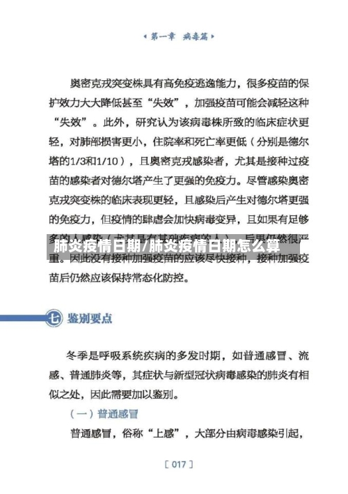 肺炎疫情日期/肺炎疫情日期怎么算-第1张图片