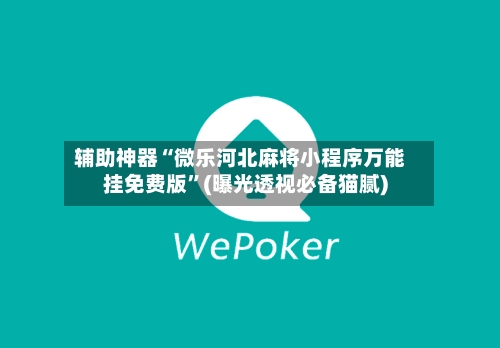 辅助神器“微乐河北麻将小程序万能挂免费版”(曝光透视必备猫腻)-第1张图片