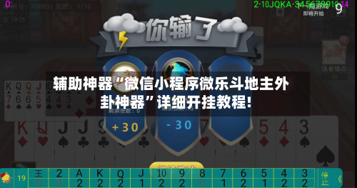 辅助神器“微信小程序微乐斗地主外卦神器”详细开挂教程!-第1张图片