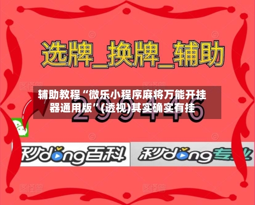 辅助教程“微乐小程序麻将万能开挂器通用版”(透视)其实确实有挂-第2张图片