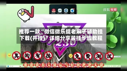 推荐一款“微信微乐捉老麻子辅助挂下载(开挂)”详细分享装挂步骤教程-第1张图片
