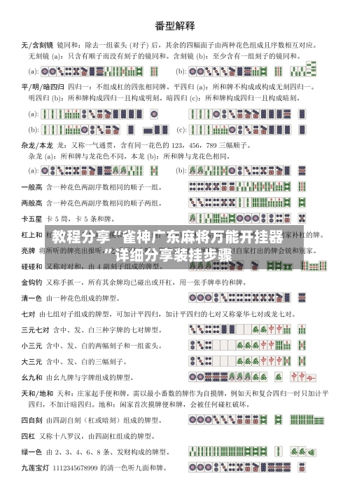 教程分享“雀神广东麻将万能开挂器”详细分享装挂步骤-第1张图片