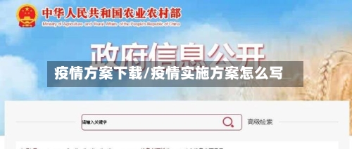 疫情方案下载/疫情实施方案怎么写-第1张图片
