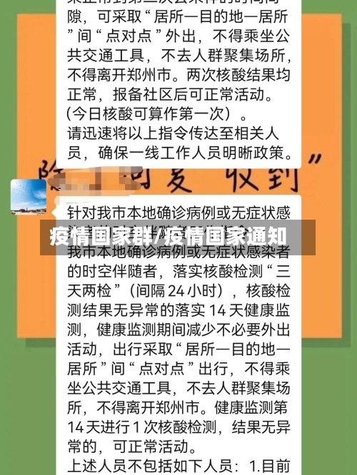 疫情国家群/疫情国家通知