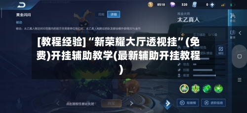 [教程经验]“新荣耀大厅透视挂”(免费)开挂辅助教学(最新辅助开挂教程)-第1张图片