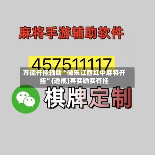 万能开挂辅助“微乐江西红中麻将开挂	”(透视)其实确实有挂-第2张图片