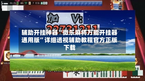 辅助开挂神器“微乐麻将万能开挂器通用版”详细透视辅助教程官方正版下载-第2张图片