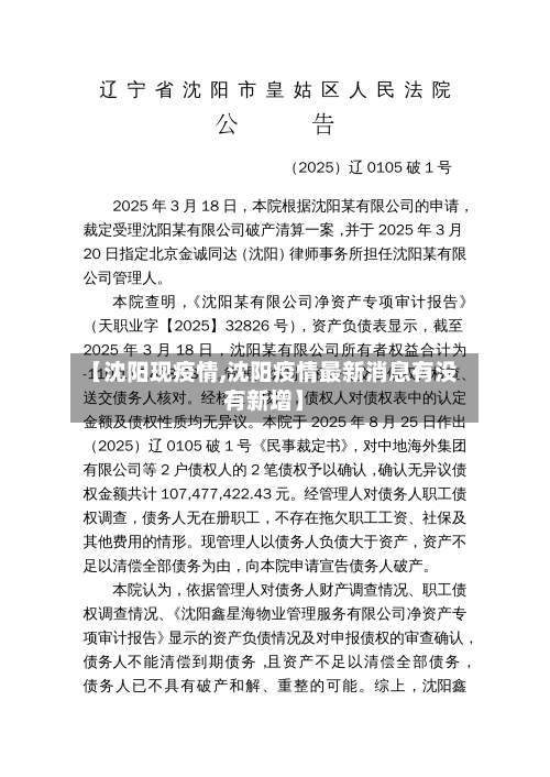 【沈阳现疫情,沈阳疫情最新消息有没有新增】-第1张图片