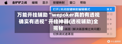 万能开挂辅助“wepoker真的有透视确实有透视”开挂神器{透视辅助}全揭秘-第1张图片