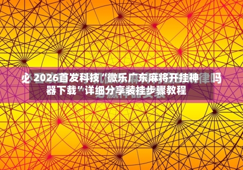 2026首发科技“微乐广东麻将开挂神器下载	”详细分享装挂步骤教程-第2张图片