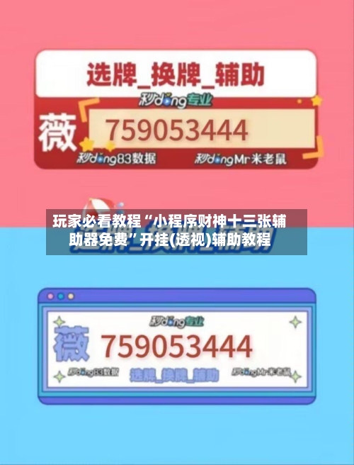 玩家必看教程“小程序财神十三张辅助器免费”开挂(透视)辅助教程-第1张图片