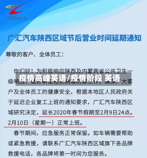 疫情高峰英语/疫情阶段 英语-第1张图片